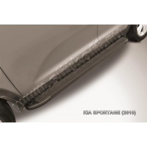 Slitkoff AL-KSP01001 пороги алюминиевые "Optima Black" KIA Sportage (2010)