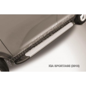 Slitkoff AL-KSP01002 пороги алюминиевые "Optima Silver" KIA Sportage (2010)