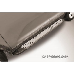 Slitkoff AL-KSP01005 пороги алюминиевые "Standart Silver" KIA Sportage (2010)