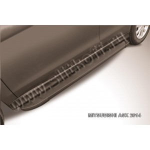 Slitkoff AL-MAS1401 пороги алюминиевые "Optima Black" Mitsubishi ASX (2014)