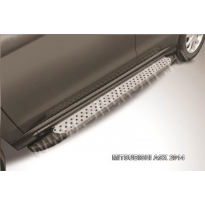 Slitkoff AL-MAS1405 пороги алюминиевые "Standart Silver" Mitsubishi ASX (2014)