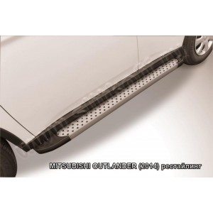 Slitkoff AL-MOUT1305 пороги алюминиевые "Standart Silver" Mitsubishi Outlander (2013)