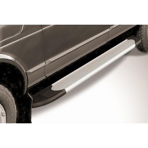 Slitkoff AL-Nivd002 пороги алюминиевые "Optima Silver" 1700 серебристые ВАЗ 21213 Нива 5-дверная