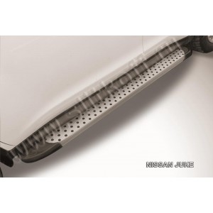 Slitkoff AL-NJ005 пороги алюминиевые "Standart Silver" Nissan Juke