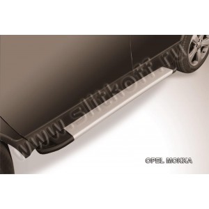 Slitkoff AL-OPMOK1302 пороги алюминиевые "Optima Silver" Opel Mokka (2013)