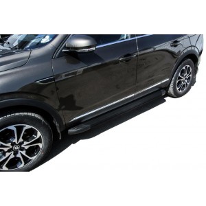 Slitkoff AL-RAR4WD001 пороги алюминиевые "Optima Black" 1700 черные Renault Arkana