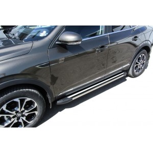 Slitkoff AL-RAR4WD003 пороги алюминиевые "Luxe Black" 1700 черные Renault Arkana