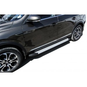 Slitkoff AL-RAR4WD005 пороги алюминиевые "Standart Silver" 1700 серебристые Renault Arkana