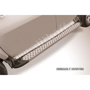 Slitkoff AL-RD005 пороги алюминиевые "Standart Silver" 1800 серебристые Renault Duster