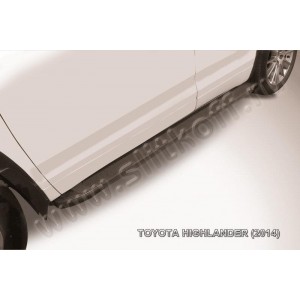 Slitkoff AL-THI14001 пороги алюминиевые "Optima Black" 1800 черные Toyota Highlander (2014)
