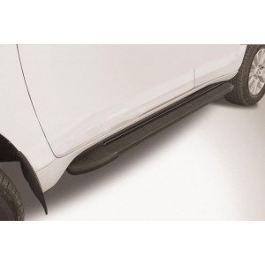 Slitkoff AL-TOP17001 пороги алюминиевые "Optima Black" 1600 черные Toyota Land Cruiser Prado J150 (2017)