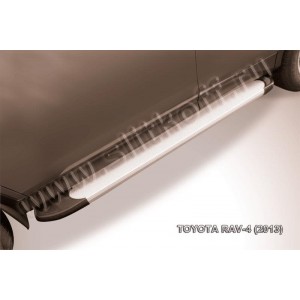 Slitkoff AL-TR413002 пороги алюминиевые "Optima Silver" 1700 серебристые Toyota RAV4 (2013)