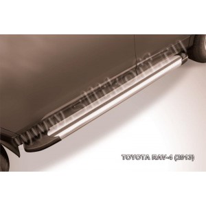 Slitkoff AL-TR413004 пороги алюминиевые "Luxe Silver" 1700 серебристые Toyota RAV4 (2013)