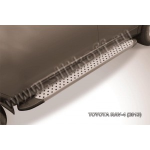 Slitkoff AL-TR413005 пороги алюминиевые "Standart Silver" 1700 серебристые Toyota RAV4 (2013)