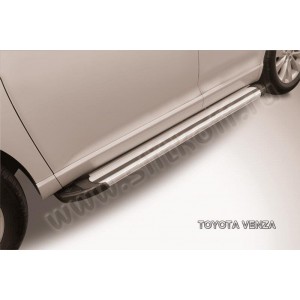 Slitkoff AL-TVEN004 пороги алюминиевые "Luxe Silver" 1800 серебристые Toyota Venza