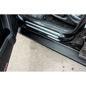 Slitkoff AL-ZOT-001 пороги алюминиевые "Optima Black" 1800 черные Zotye T600