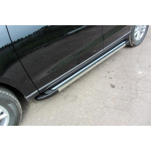 Slitkoff AL-ZOT-003 пороги алюминиевые "Luxe Black" 1800 черные Zotye T600