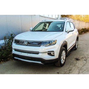 Slitkoff CHANCS35P-003B защита переднего бампера d42 черная Changan CS35 Plus (2019)