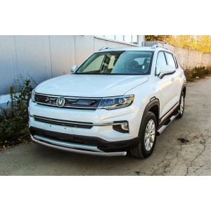 Slitkoff CHANCS35P-003S защита переднего бампера d42 серебристая Changan CS35 Plus (2019)