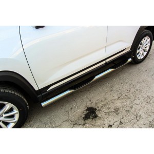 Slitkoff CHANCS35P-004 защита порогов d76 с проступями Changan CS35 Plus (2019)