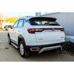 Slitkoff CHANCS35P-008S защита заднего бампера d42 "скоба" серебристая Changan CS35 Plus (2019)