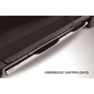 Slitkoff CHCap13-006 защита порогов d76 с проступями Chevrolet Captiva (2013)