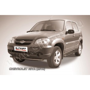 Slitkoff CHN10-005B защита переднего бампера d57 черная Chevrolet Niva (2010)