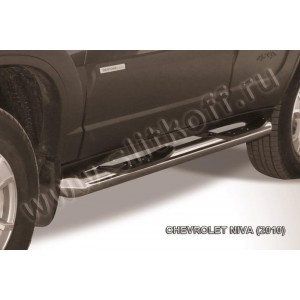 Slitkoff CHN10-006 защита порогов d76 с проступями Chevrolet Niva (2010)