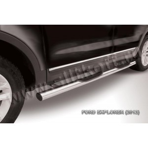 Slitkoff FEX005 защита порогов d76 с проступями Ford Explorer (2012)
