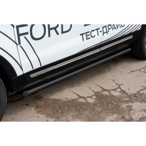 Slitkoff FEX15006B защита порогов d76 труба черная Ford Explorer (2015)