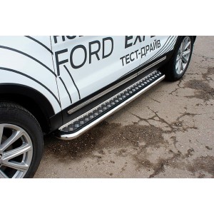 Slitkoff FEX15007 защита порогов d57 с листом Ford Explorer (2015)