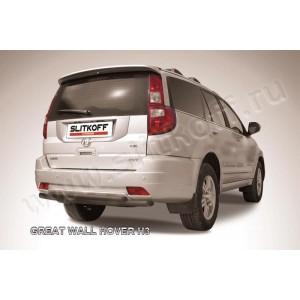Slitkoff GWHN-H3-010B защита заднего бампера d57+ d42 двойная черная Great Wall Hover H3
