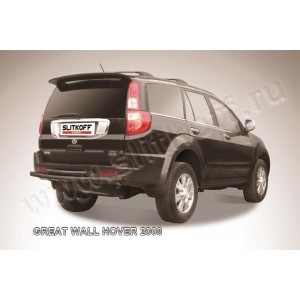Slitkoff GWHN012B защита заднего бампера d57+ d57 двойная черная Great Wall Hover 2008