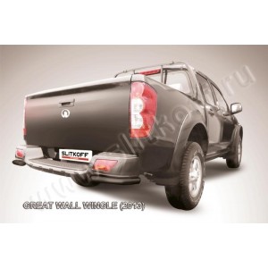 Slitkoff GWWIN-012B защита заднего бампера уголки d42 черные Great Wall Wingle (2013)