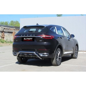 Slitkoff HavF7010 защита заднего бампера d42 "скоба" Haval F7 (2019)
