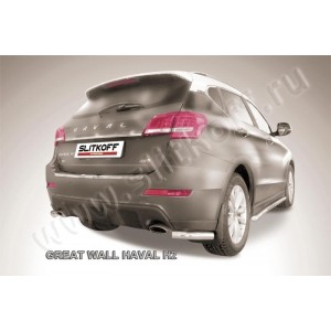 Slitkoff HavH2009 защита заднего бампера уголки d57 Haval H2