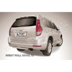 Slitkoff HavH9008 защита заднего бампера d57 короткая Haval H9