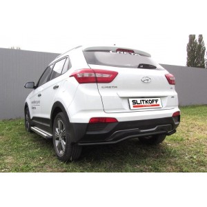 Slitkoff HCRET4WD009B защита заднего бампера d42 "скоба" черная Hyundai Creta 4WD 2016