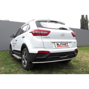 Slitkoff HCRET4WD011 защита заднего бампера d42 радиусная Hyundai Creta 4WD 2016