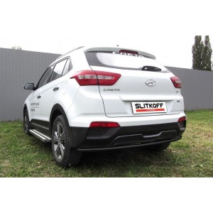 Slitkoff HCRET4WD011B защита заднего бампера d42 радиусная черная Hyundai Creta 4WD 2016