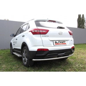 Slitkoff HCRET4WD012 защита заднего бампера d57 радиусная Hyundai Creta 4WD 2016