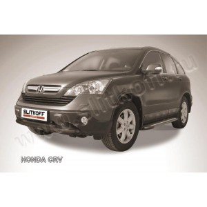 Slitkoff HCRV003B защита переднего бампера d57+ d57 двойная черная Honda CR-V (2009)
