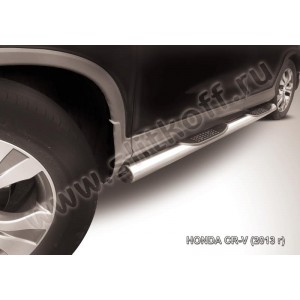 Slitkoff HCRV13-005 защита порогов d76 с проступями Honda CR-V (2013) (2L)