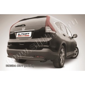 Slitkoff HCRV13-010B защита заднего бампера d57 радиусная черная Honda CR-V (2013) (2L)
