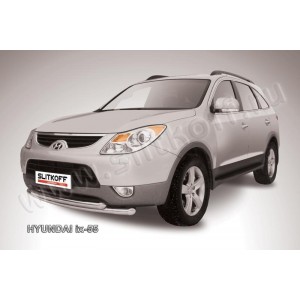 Slitkoff Hi55-002 защита переднего бампера d57+ d57 двойная Hyundai ix-55