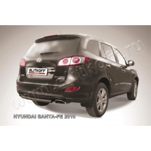 Slitkoff HSFN011B защита заднего бампера d57 черная Hyundai Santa Fe (2010)