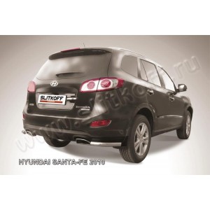 Slitkoff HSFN012 защита заднего бампера уголки d57 Hyundai Santa Fe (2010)