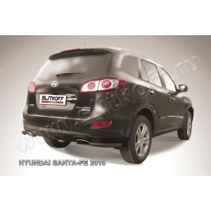 Slitkoff HSFN012B защита заднего бампера уголки d57 черные Hyundai Santa Fe (2010)