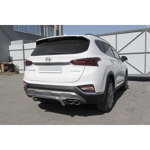 Slitkoff HSFT18-008 защита заднего бампера d57 "скоба" Hyundai Santa Fe (2018)
