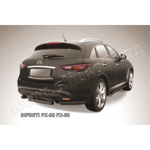 Slitkoff IN.FX009B защита заднего бампера d57 черная Infiniti FX-35; FX-50
